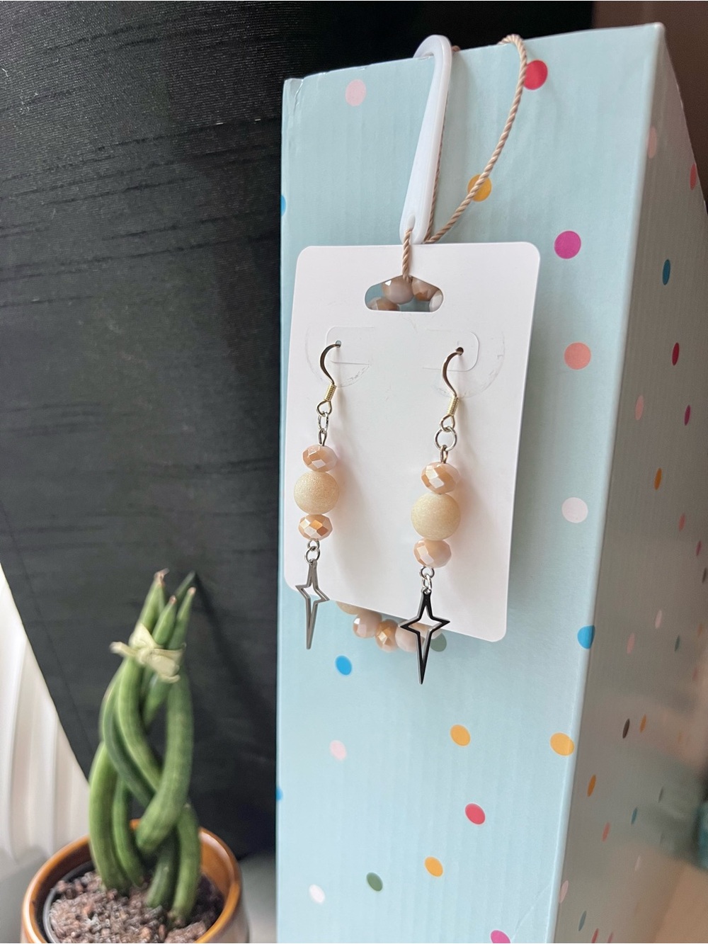 “Citrine Galaxy” Artisan Dangle Earrings & matching bracelet set